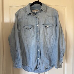 Denim Forum Sky Blue Denim Button Down